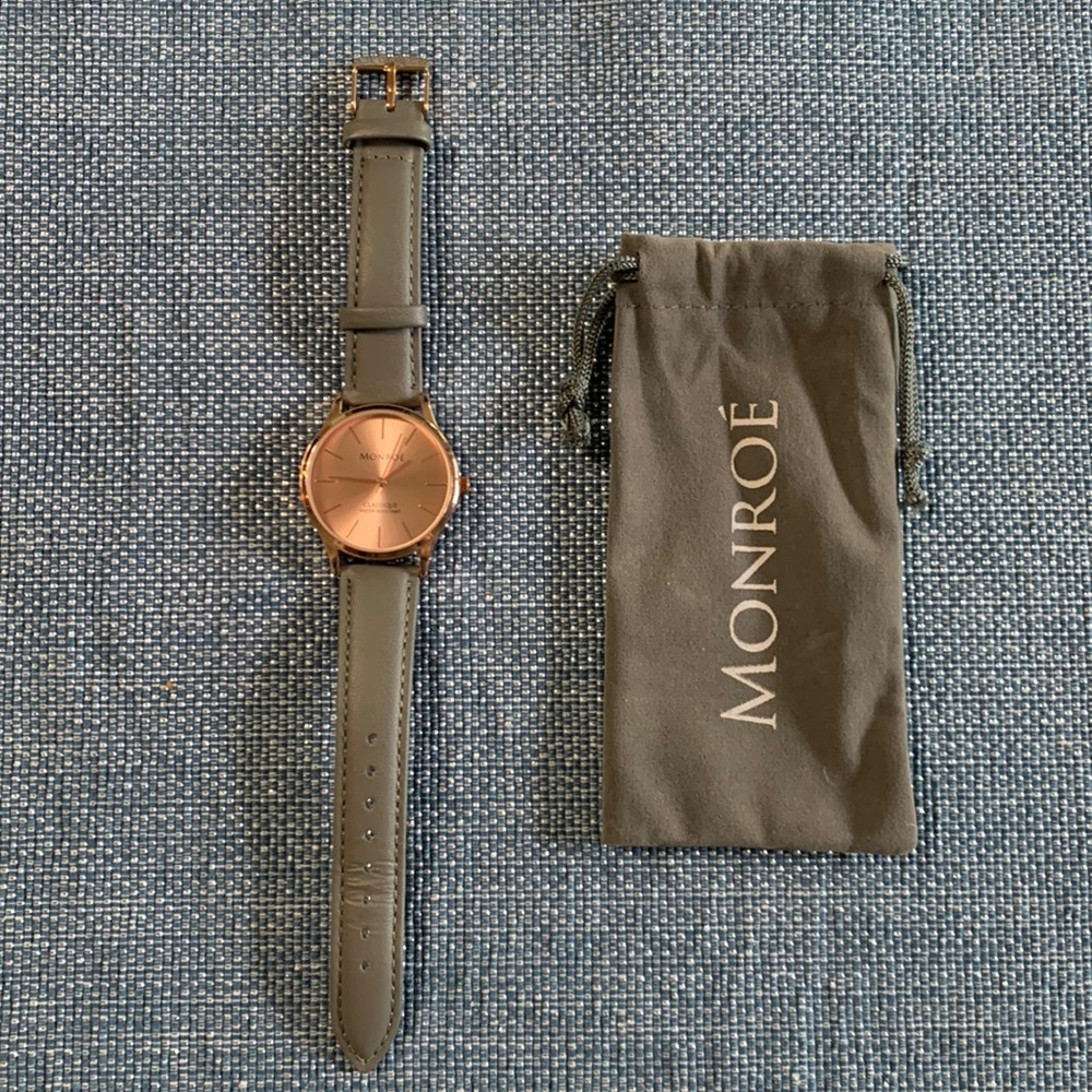 *NEW* Monroe by Maestro Watch - Rose Gold & Charcoal Leather